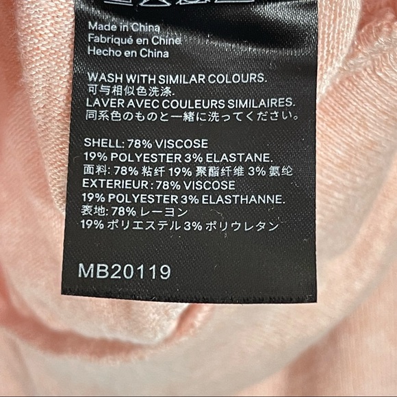 Wool City Light Pink Lightweight Sweater Chest Pocket Drawstring Hem US - Picture 6 of 6